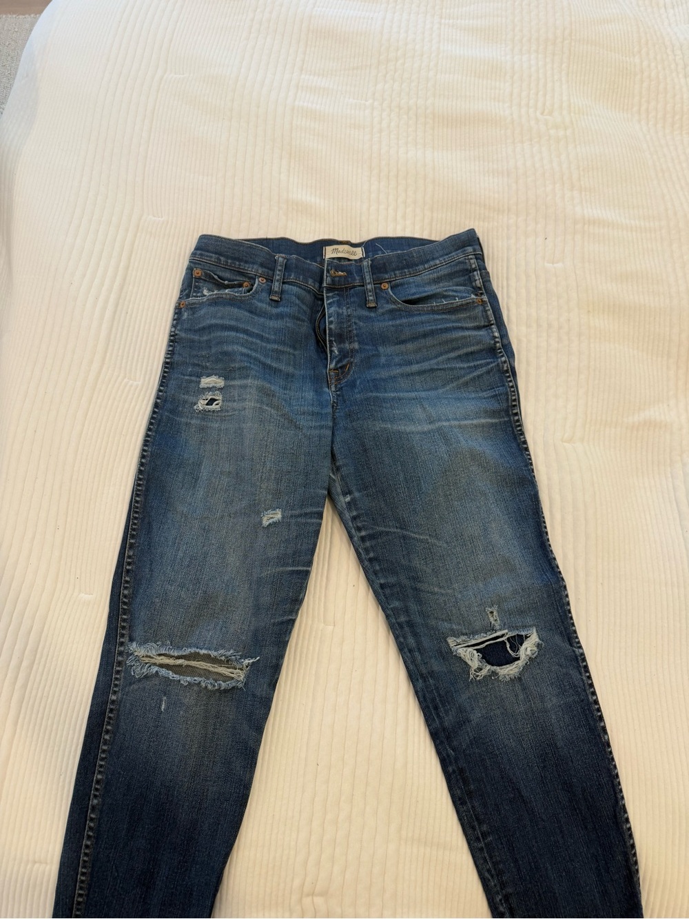 Madewell Women’s HIGH RISER SKINNY Jeans  Blue Denim